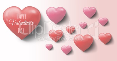 Valentines day design with hearts