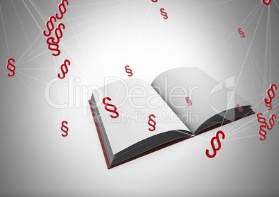 3D Section symbol icons and open book