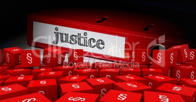 3D Section symbol icons and justice folder