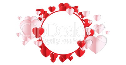 Valentines day design with hearts