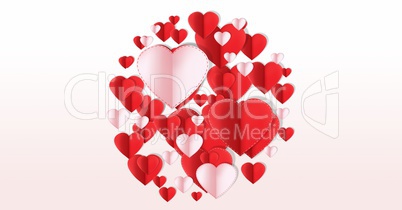 Valentines day design with hearts