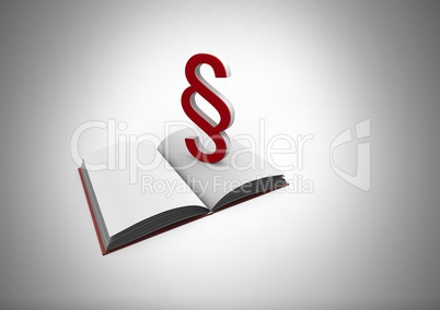 3D Section symbol icon and open book