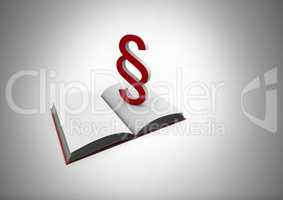 3D Section symbol icon and open book
