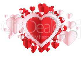 Valentines day design with hearts