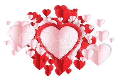 Valentines day design with hearts