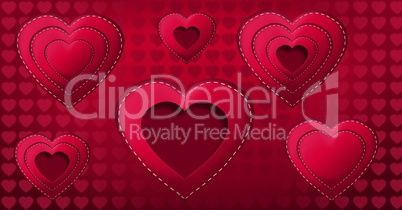 Valentines day design with hearts