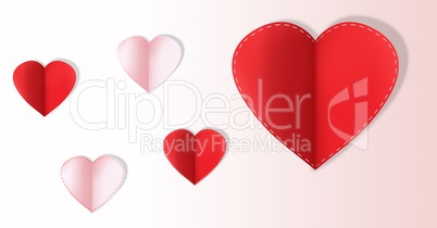 Valentines day design with hearts