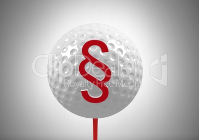 3D Section symbol icon and golf ball