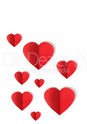 Valentines day design with hearts