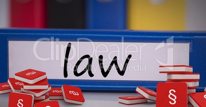 3D Section symbol icons and law folder
