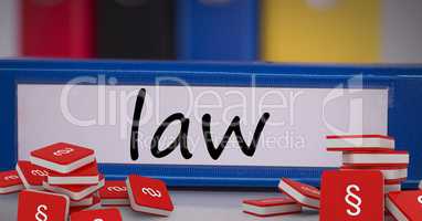 3D Section symbol icons and law folder