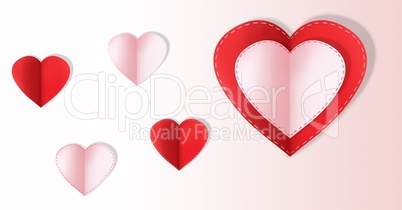 Valentines day design with hearts Valentines day design with hearts