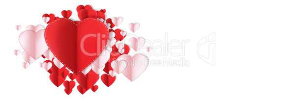 Valentines day design with hearts