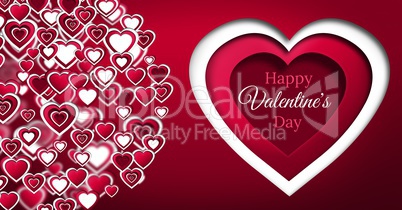 Valentines day design with hearts