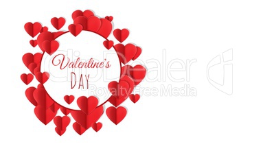 Valentines day design with hearts Valentines day design with hearts