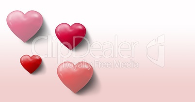 Valentines day design with hearts