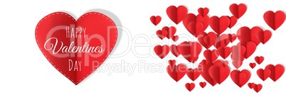 Valentines day design with hearts