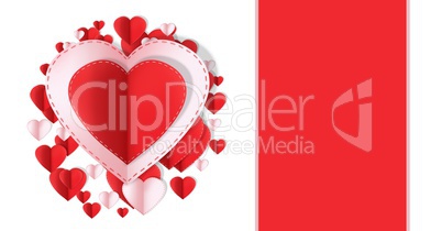 Valentines day design with hearts