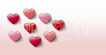 Valentines day design with hearts