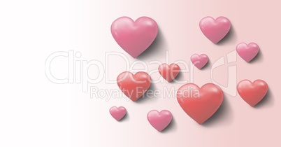 Valentines day design with hearts