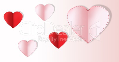 Valentines day design with hearts