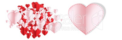 Valentines day design with hearts