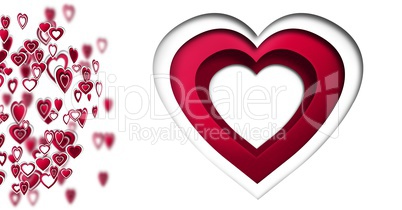 Valentines day design with hearts