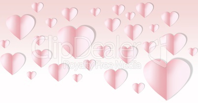 Valentines day design with hearts