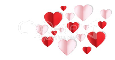 Valentines day design with hearts