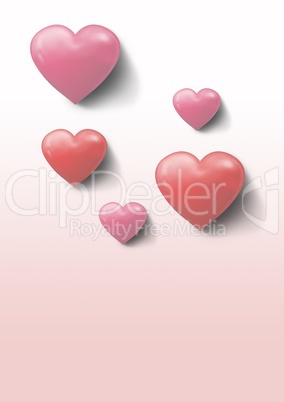 Valentines day design with hearts