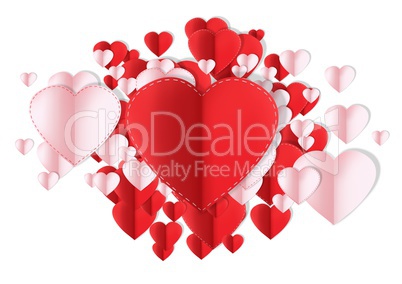 Valentines day design with hearts