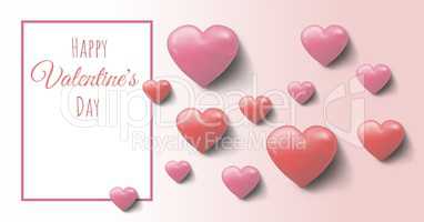 Valentines day design with hearts