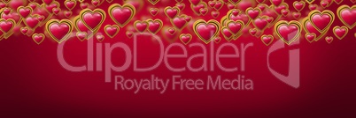 Valentines day design with hearts Valentines day design with hearts