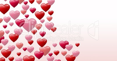 Valentines day design with hearts