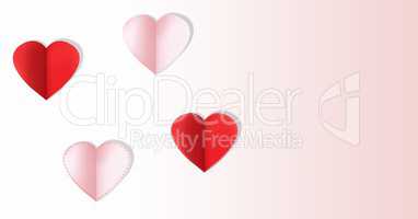 Valentines day design with hearts