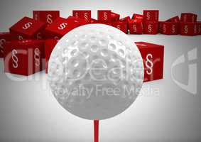3D Section symbol icons and golf ball