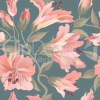 Floral seamless pattern. Flower background. Flourish wallpaper w