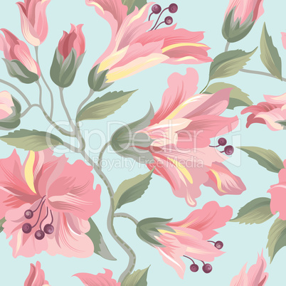 Floral seamless pattern. Flower background.