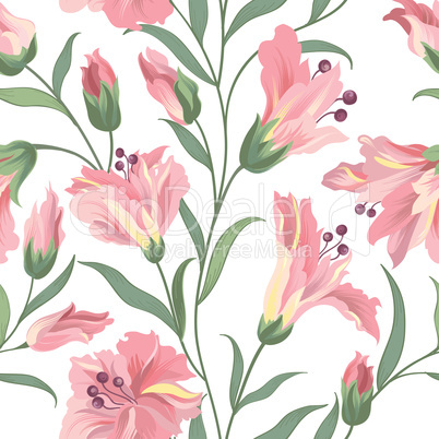 Floral seamless pattern. Flower background.