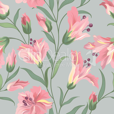 Floral seamless pattern. Flower background. Flourish wallpaper w