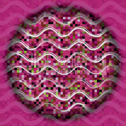 Abstract wave line seamless pattern. Holiday circle background.