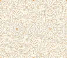 Abstract floral line oriental tile pattern. Arabic ornament