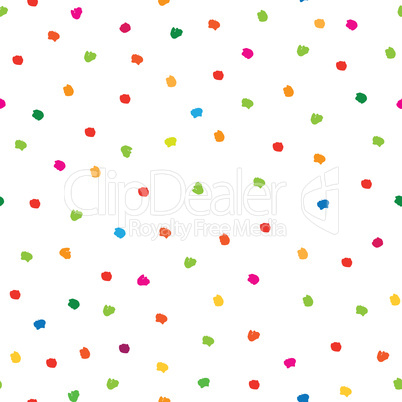 Abstract seamless pattern with hand drawn polka dot.