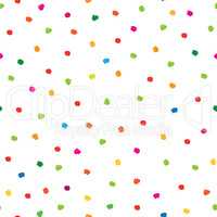 Abstract seamless pattern with hand drawn polka dot.