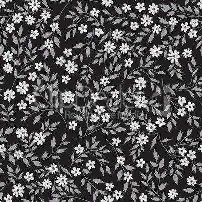 Floral seamless pattern with flowers and leaves.Ornamental backg