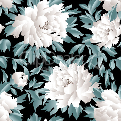 Floral seamless pattern. Flourish garden background with flowers