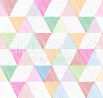 Abstract geometric seamless pattern with triangle. Ornamental white
