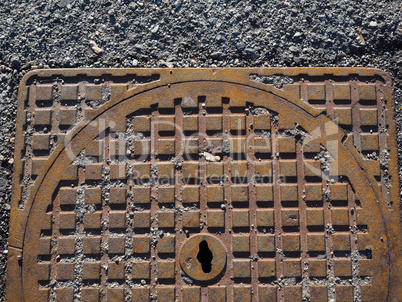 rusted drain manhole