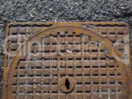 rusted drain manhole