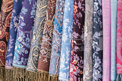 Decorative fabric as colorful textile background